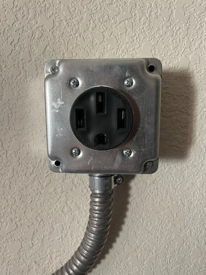 NEMA 14-50 outlet installed for Electrical Panel Upgrade in Santa Clarita
